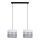 Luster na sajli CORAL 2xE27/60W/230V bela/sivo