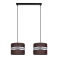 Luster na sajli CORAL 2xE27/60W/230V braon
