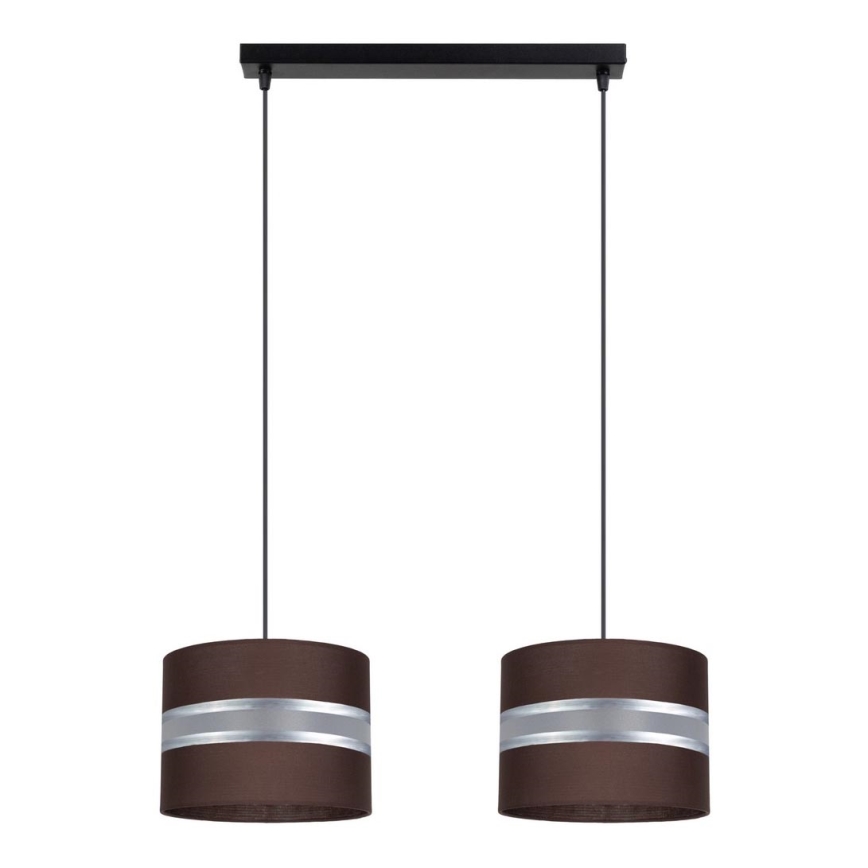 Luster na sajli CORAL 2xE27/60W/230V braon