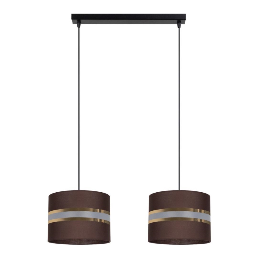 Luster na sajli CORAL 2xE27/60W/230V braon