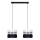 Luster na sajli CORAL 2xE27/60W/230V crno-bela
