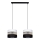 Luster na sajli CORAL 2xE27/60W/230V crno-bela