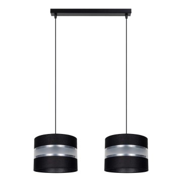 Luster na sajli CORAL 2xE27/60W/230V crno