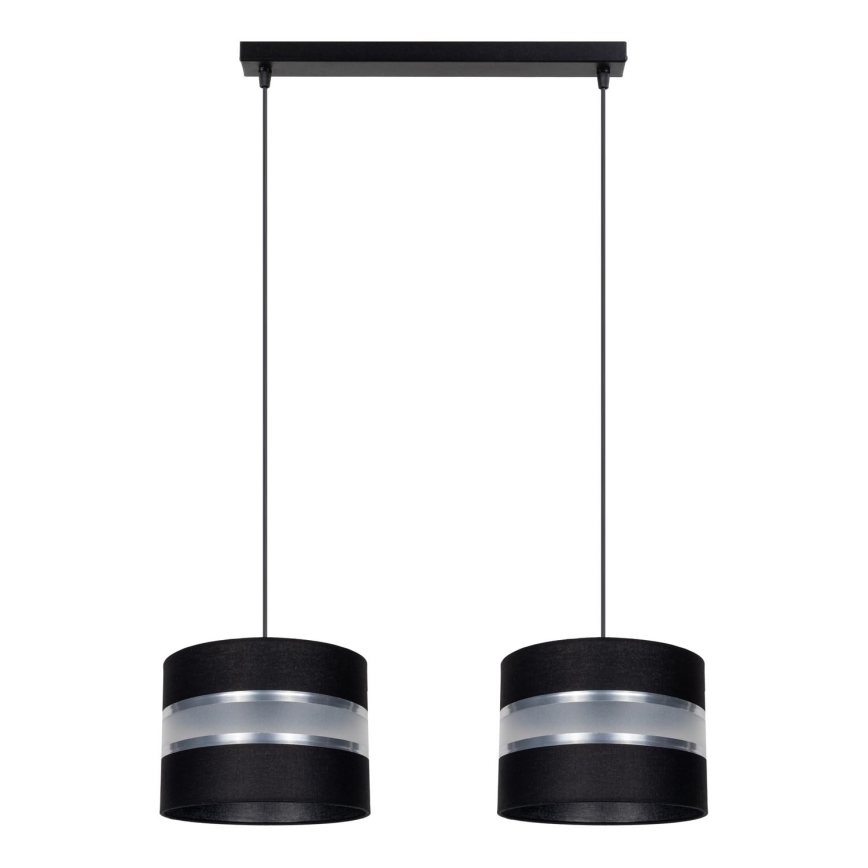 Luster na sajli CORAL 2xE27/60W/230V crno