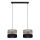 Luster na sajli CORAL 2xE27/60W/230V crno-siva