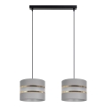 Luster na sajli CORAL 2xE27/60W/230V sivo