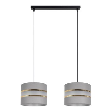 Luster na sajli CORAL 2xE27/60W/230V sivo