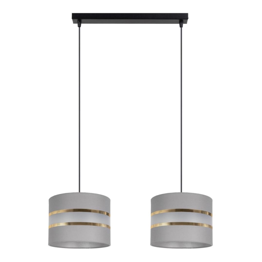 Luster na sajli CORAL 2xE27/60W/230V sivo