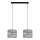 Luster na sajli CORAL 2xE27/60W/230V sivo