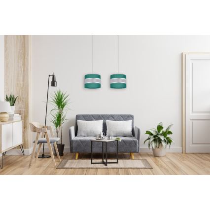 Luster na sajli CORAL 2xE27/60W/230V zelena