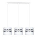 Luster na sajli CORAL 3xE27/60W/230V bela
