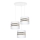 Luster na sajli CORAL 3xE27/60W/230V bela