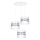Luster na sajli CORAL 3xE27/60W/230V bela/mat krom pr. 45 cm