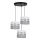 Luster na sajli CORAL 3xE27/60W/230V bela/sivo