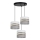 Luster na sajli CORAL 3xE27/60W/230V bela/sivo
