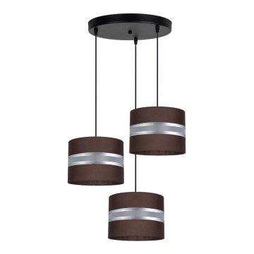 Luster na sajli CORAL 3xE27/60W/230V braon