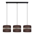 Luster na sajli CORAL 3xE27/60W/230V braon