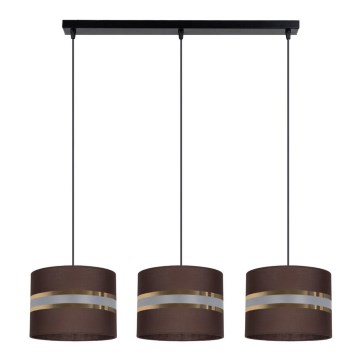 Luster na sajli CORAL 3xE27/60W/230V braon