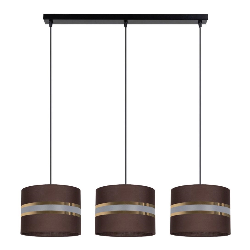 Luster na sajli CORAL 3xE27/60W/230V braon