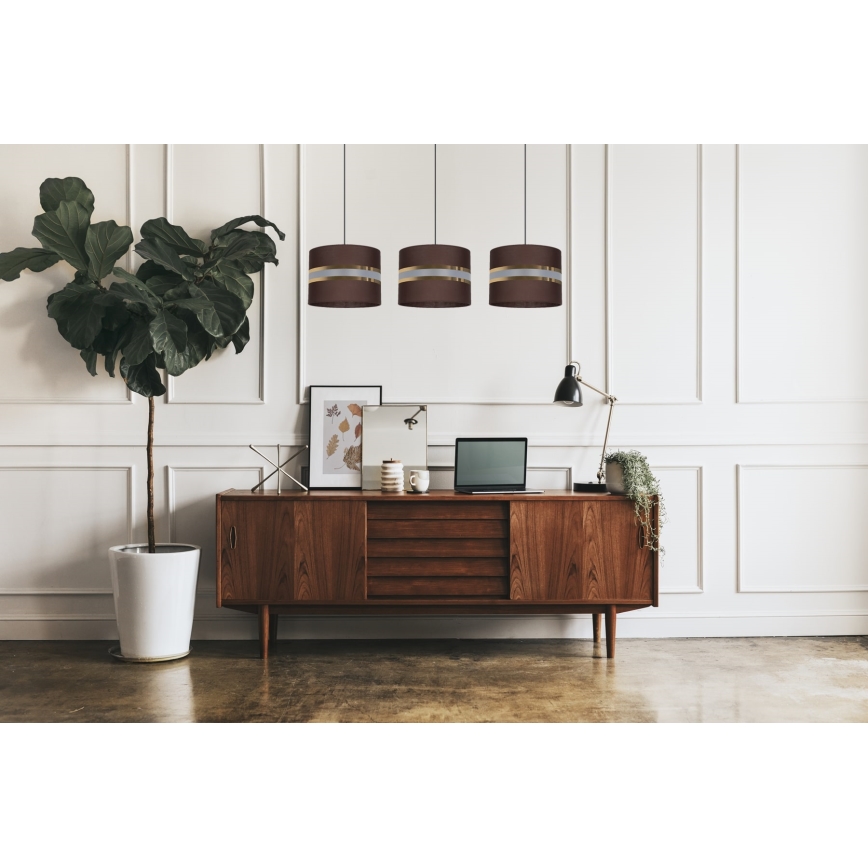 Luster na sajli CORAL 3xE27/60W/230V braon