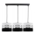 Luster na sajli CORAL 3xE27/60W/230V crno-bela