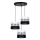 Luster na sajli CORAL 3xE27/60W/230V crno/bela/mat krom pr. 45 cm