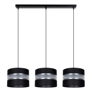 Luster na sajli CORAL 3xE27/60W/230V crno