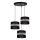 Luster na sajli CORAL 3xE27/60W/230V crno