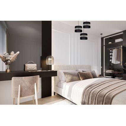 Luster na sajli CORAL 3xE27/60W/230V crno