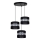 Luster na sajli CORAL 3xE27/60W/230V crno/mat krom pr. 45 cm