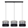 Luster na sajli CORAL 3xE27/60W/230V crno-siva