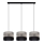 Luster na sajli CORAL 3xE27/60W/230V crno-siva