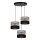 Luster na sajli CORAL 3xE27/60W/230V crno-siva