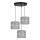 Luster na sajli CORAL 3xE27/60W/230V sivo