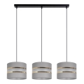 Luster na sajli CORAL 3xE27/60W/230V sivo