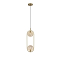 Luster na sajli CORDEL 2xG9/28W/230V mesing/dimno bež