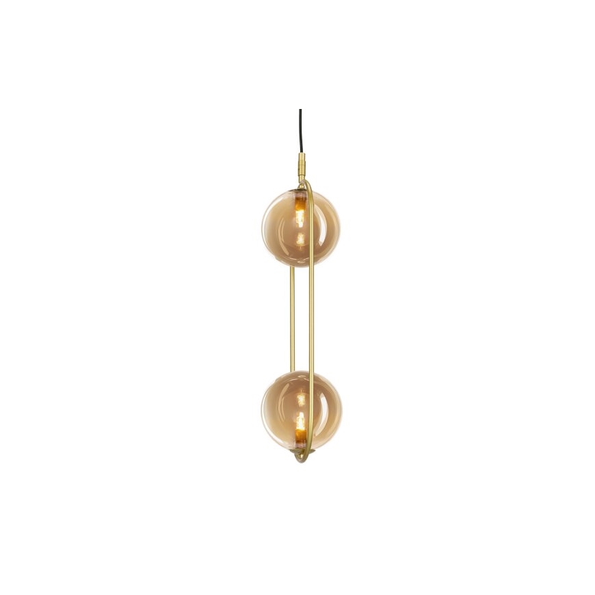 Luster na sajli CORDEL 2xG9/28W/230V mesing/dimno bež