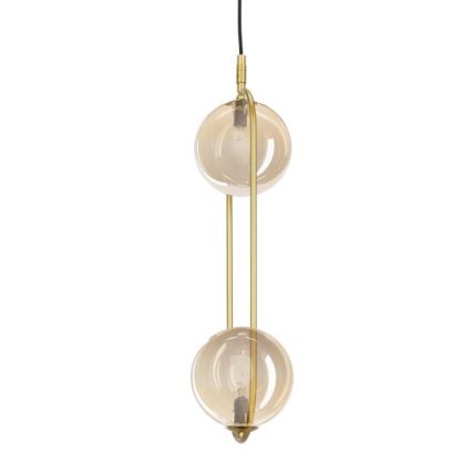 Luster na sajli CORDEL 2xG9/28W/230V mesing/dimno bež