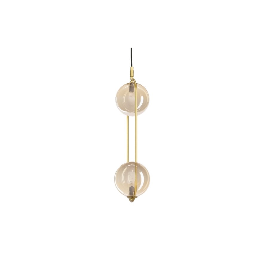Luster na sajli CORDEL 2xG9/28W/230V mesing/dimno bež