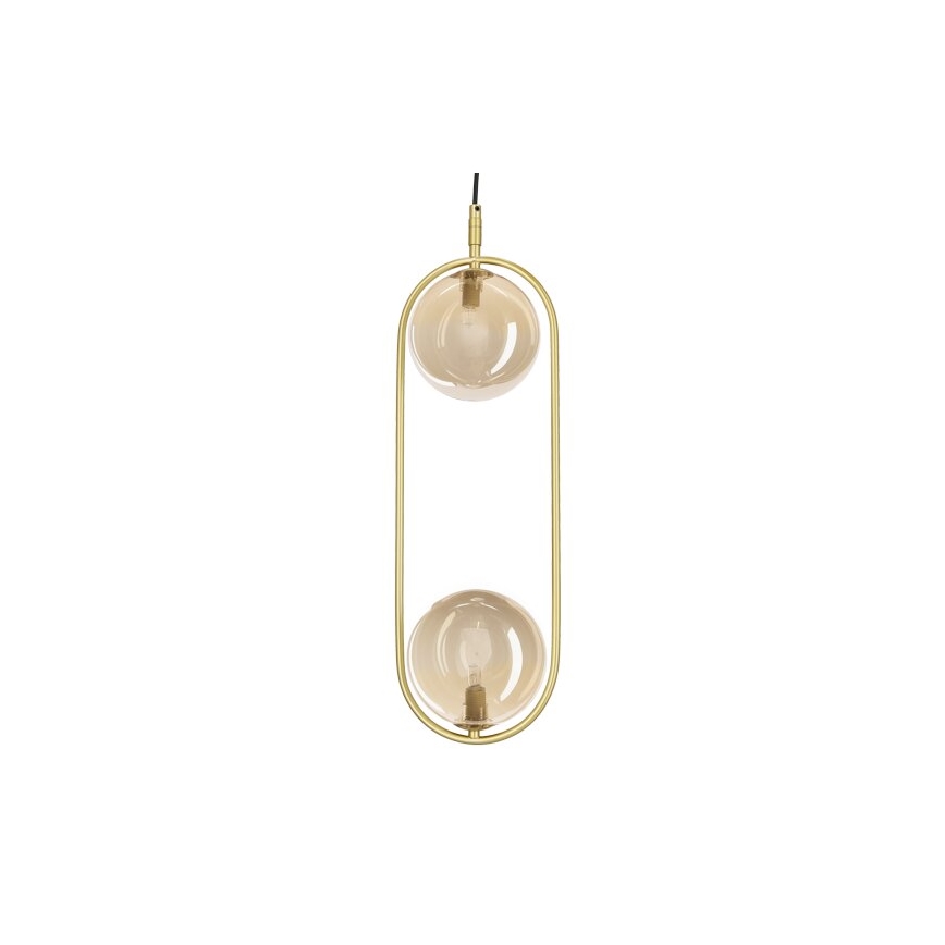 Luster na sajli CORDEL 2xG9/28W/230V mesing/dimno bež