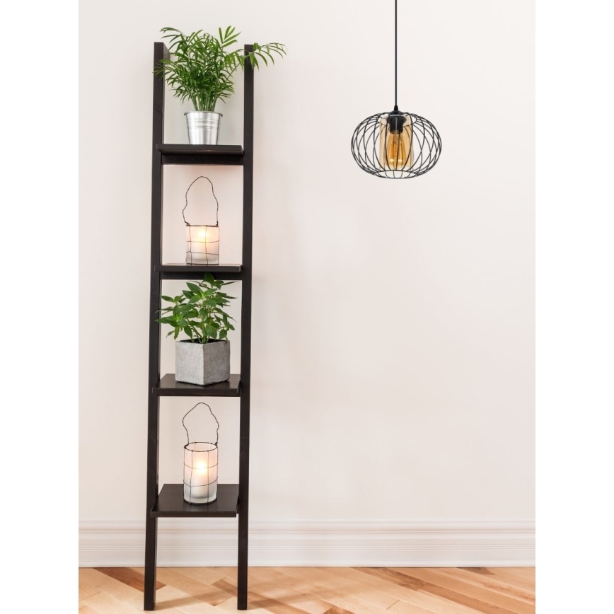 Luster na sajli CORRINI 1xE27/60W/230V pr. 25 cm crno/bež