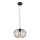 Luster na sajli CORRINI 1xE27/60W/230V pr. 25 cm crno/prozirna