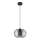 Luster na sajli CORRINI 1xE27/60W/230V pr. 25 cm crno/sivo