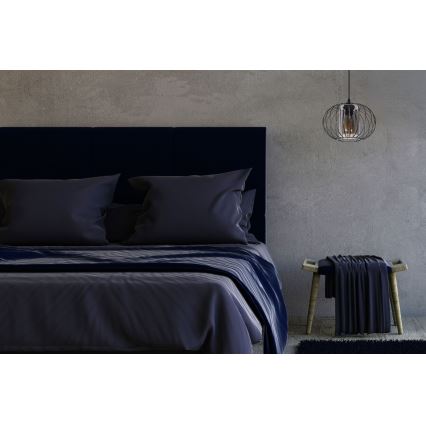 Luster na sajli CORRINI 1xE27/60W/230V pr. 25 cm crno/sivo