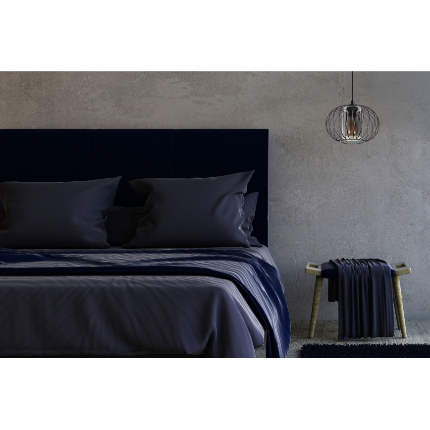 Luster na sajli CORRINI 1xE27/60W/230V pr. 25 cm crno/sivo