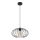Luster na sajli CORRINI 1xE27/60W/230V pr. 34 cm crno/prozirna