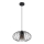 Luster na sajli CORRINI 1xE27/60W/230V pr. 34 cm crno/sivo