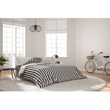 Luster na sajli CORRINI 1xE27/60W/230V pr. 34 cm crno/sivo