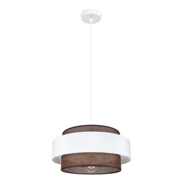 Luster na sajli CORSA 1xE27/60W/230V bela/braon