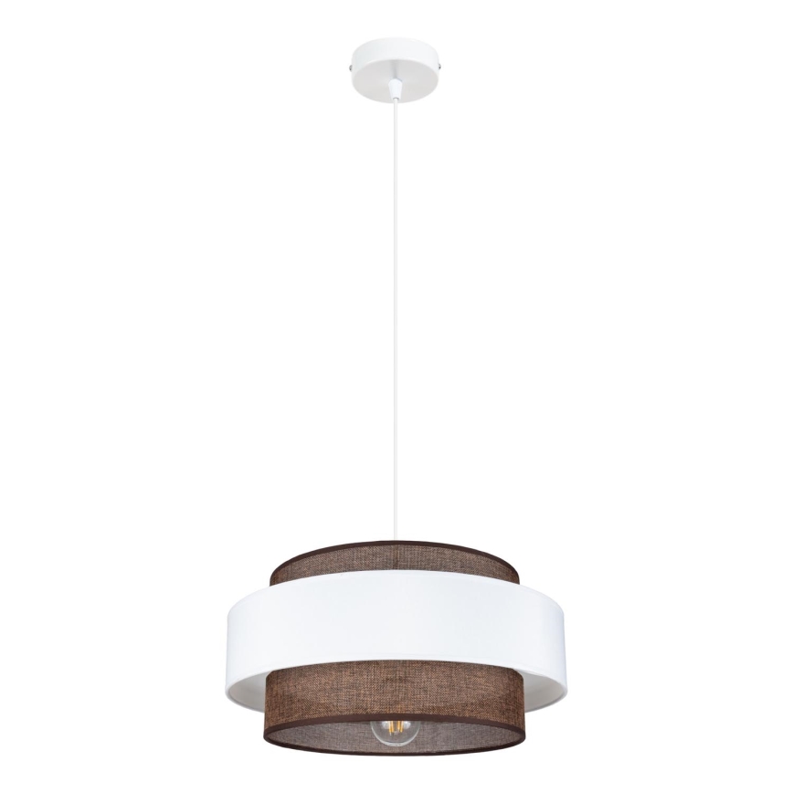 Luster na sajli CORSA 1xE27/60W/230V bela/braon